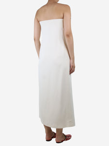 The Row Cream crepe midi dress - size UK 10