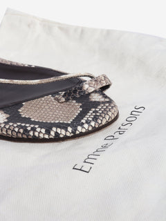 Brown snakeskin sandals - size EU 38 Flat Sandals Emme Parsons 