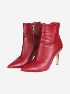Gianvito Rossi Red leather ankle boots - size EU 37