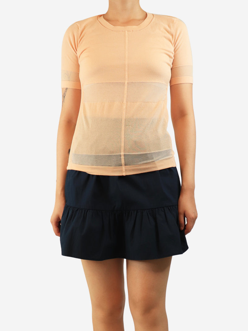 Peach cotton-blend knit top - size M Tops Louis Vuitton 
