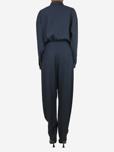 The Sei Navy blue bodysuit shirt and trouser set - size UK 6