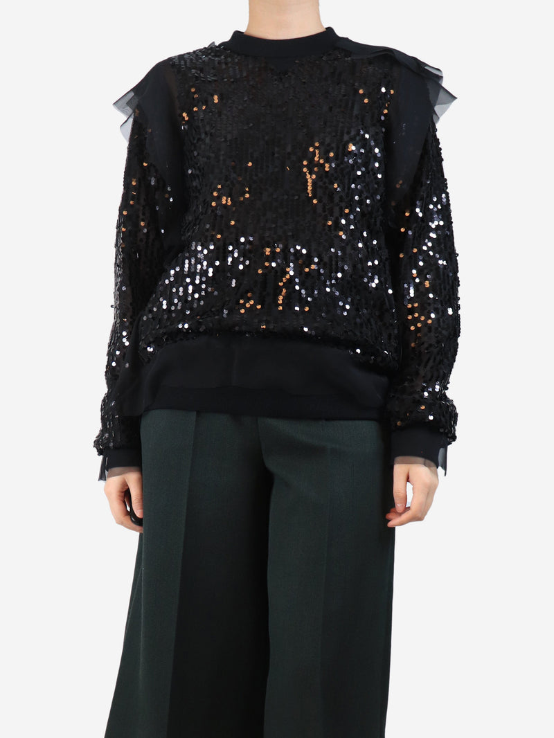 Black sequin blouse - size L Tops Sacai 