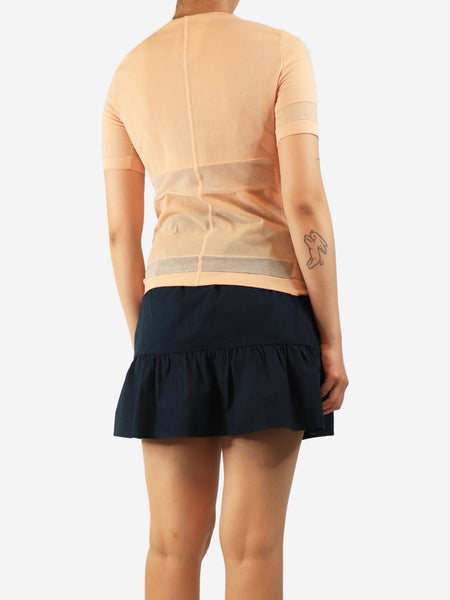 Peach cotton-blend knit top - size M alternate image