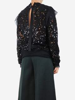 Black sequin blouse - size L Tops Sacai 