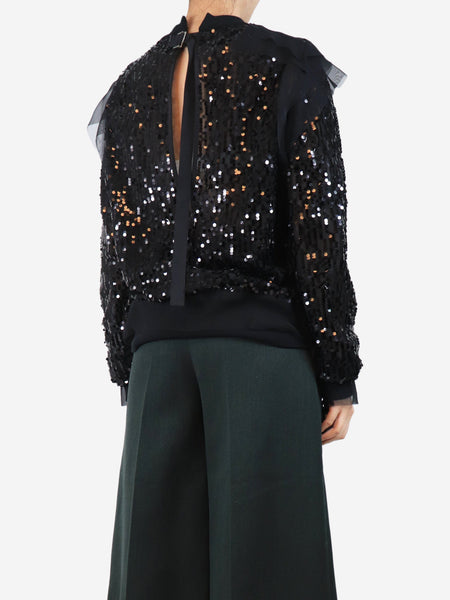 Black sequin blouse - size L alternate image