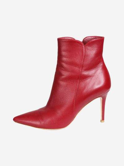 Red leather ankle boots - size EU 37 Boots Gianvito Rossi 