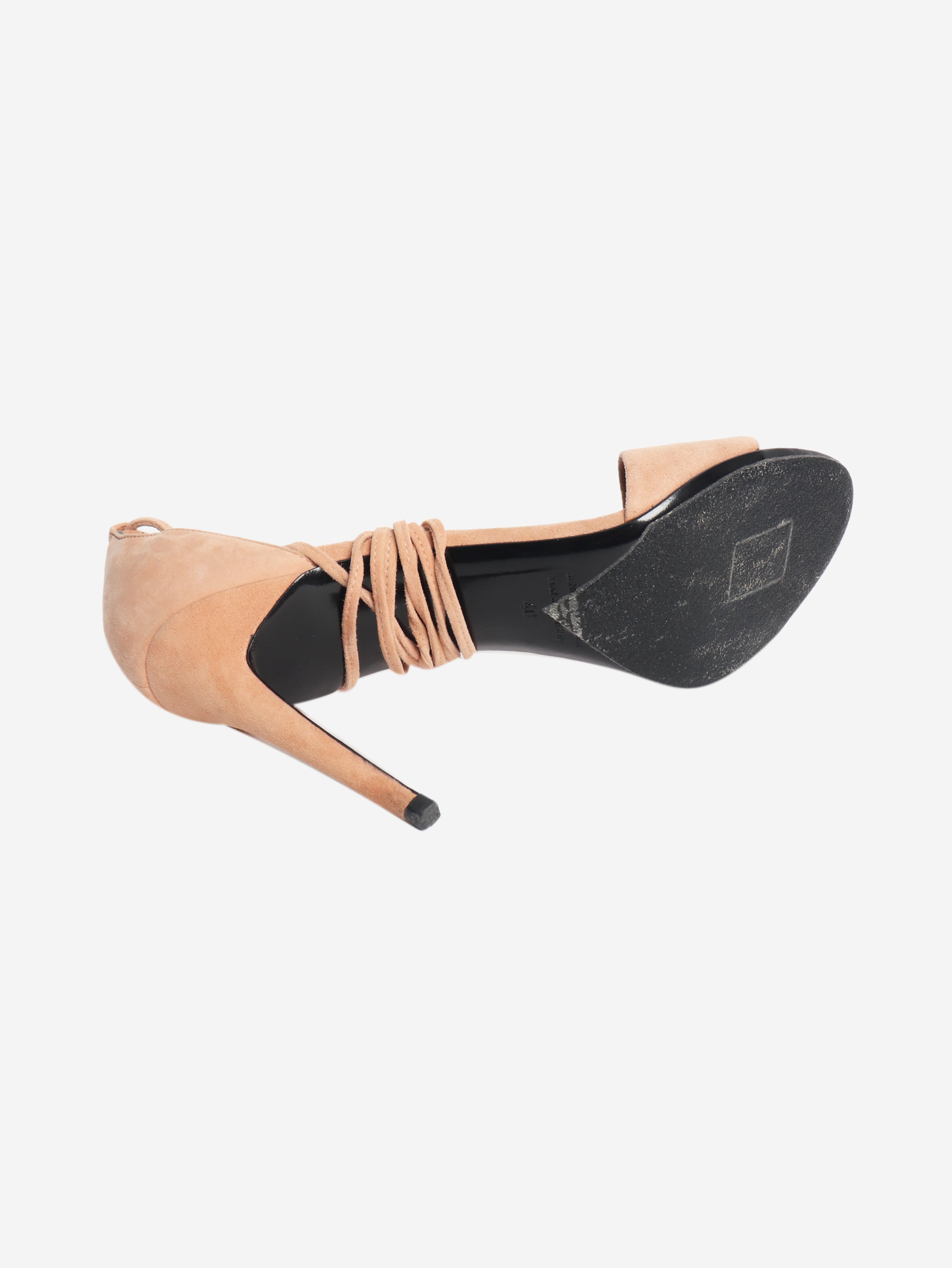 Pink suede sandal heels - size EU 40