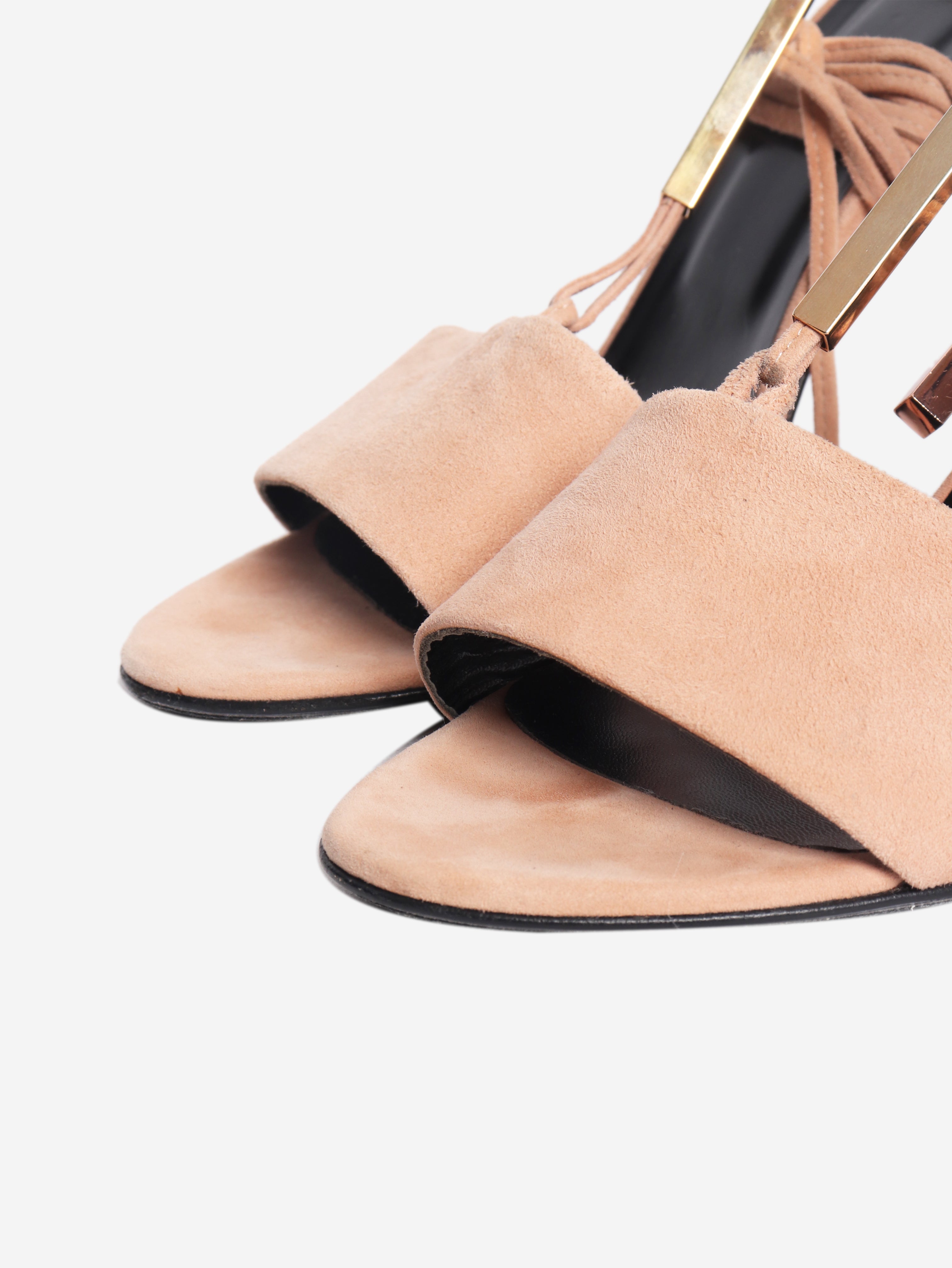 Pink suede sandal heels - size EU 40