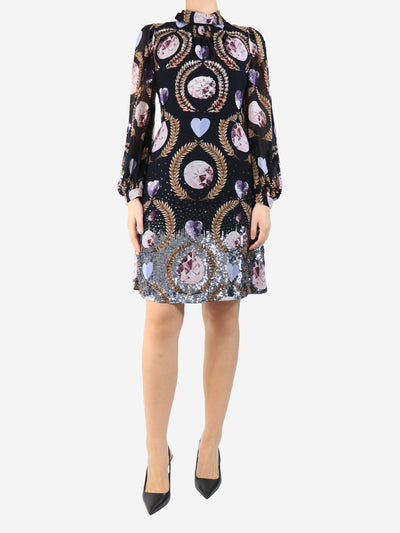 Black sequin midi dress - size UK 8 Dresses Temperley 