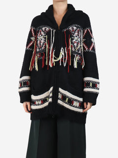 Black alpaca knit jacket - size UK 8 Knitwear Isabel Marant 