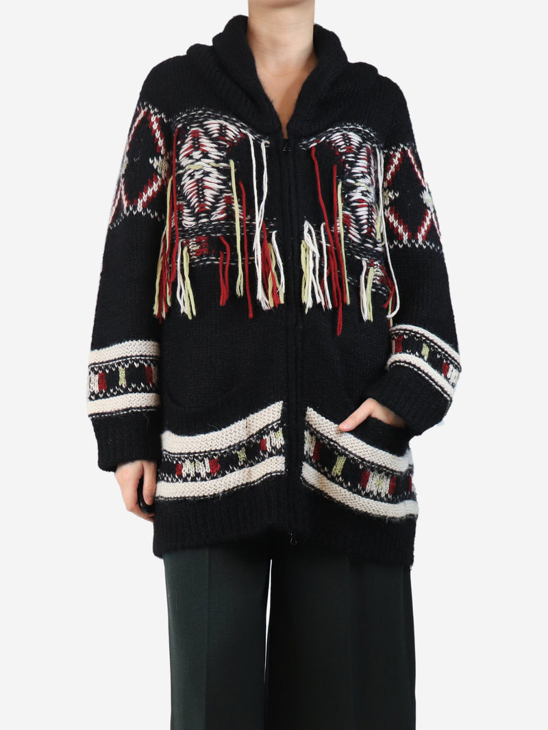 Black alpaca knit jacket - size UK 8 Knitwear Isabel Marant 