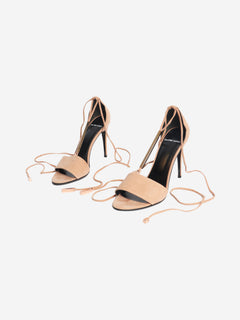 Pink suede sandal heels - size EU 40