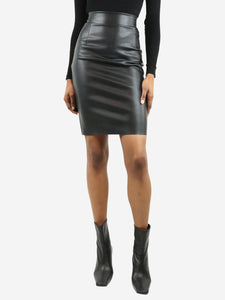 Chiara Boni Black faux-leather pencil skirt - size XS