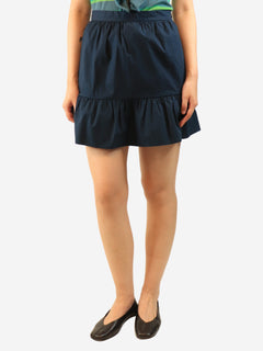 Navy cotton mini skirt - size UK 10 Skirts Red Valentino 