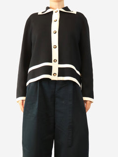 Black and white contrast-trim knit jacket - size XL Coats & Jackets Gucci 