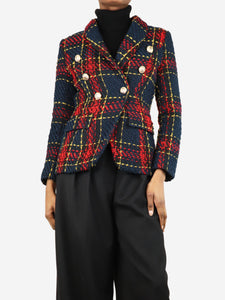 Balmain Navy blue tartan tweed Blazer - size M