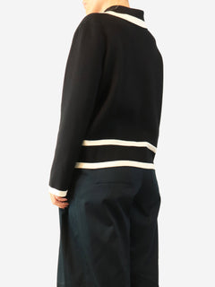 Black and white contrast-trim knit jacket - size XL Coats & Jackets Gucci 