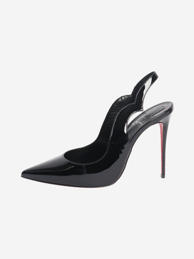 Black patent slingback pumps - size EU 39 (UK 6) Heels Christian Louboutin 