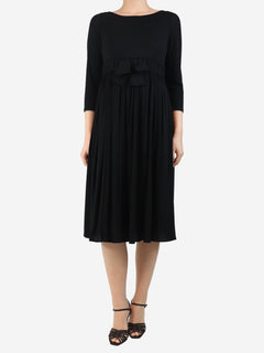 Black midi dress with bow detail - size UK 12 Dresses Giambattista Valli 