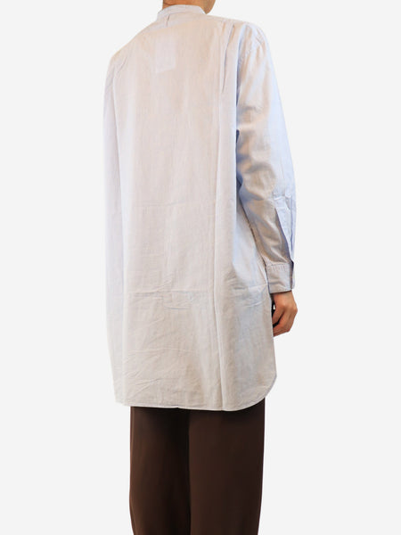 Blue cotton shirt - size UK 12 alternate image
