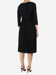 Black midi dress with bow detail - size UK 12 Dresses Giambattista Valli 