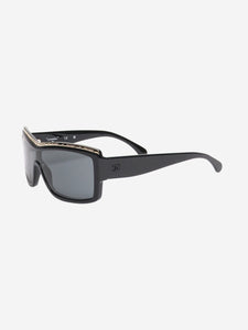 Chanel Black shield sunglasses