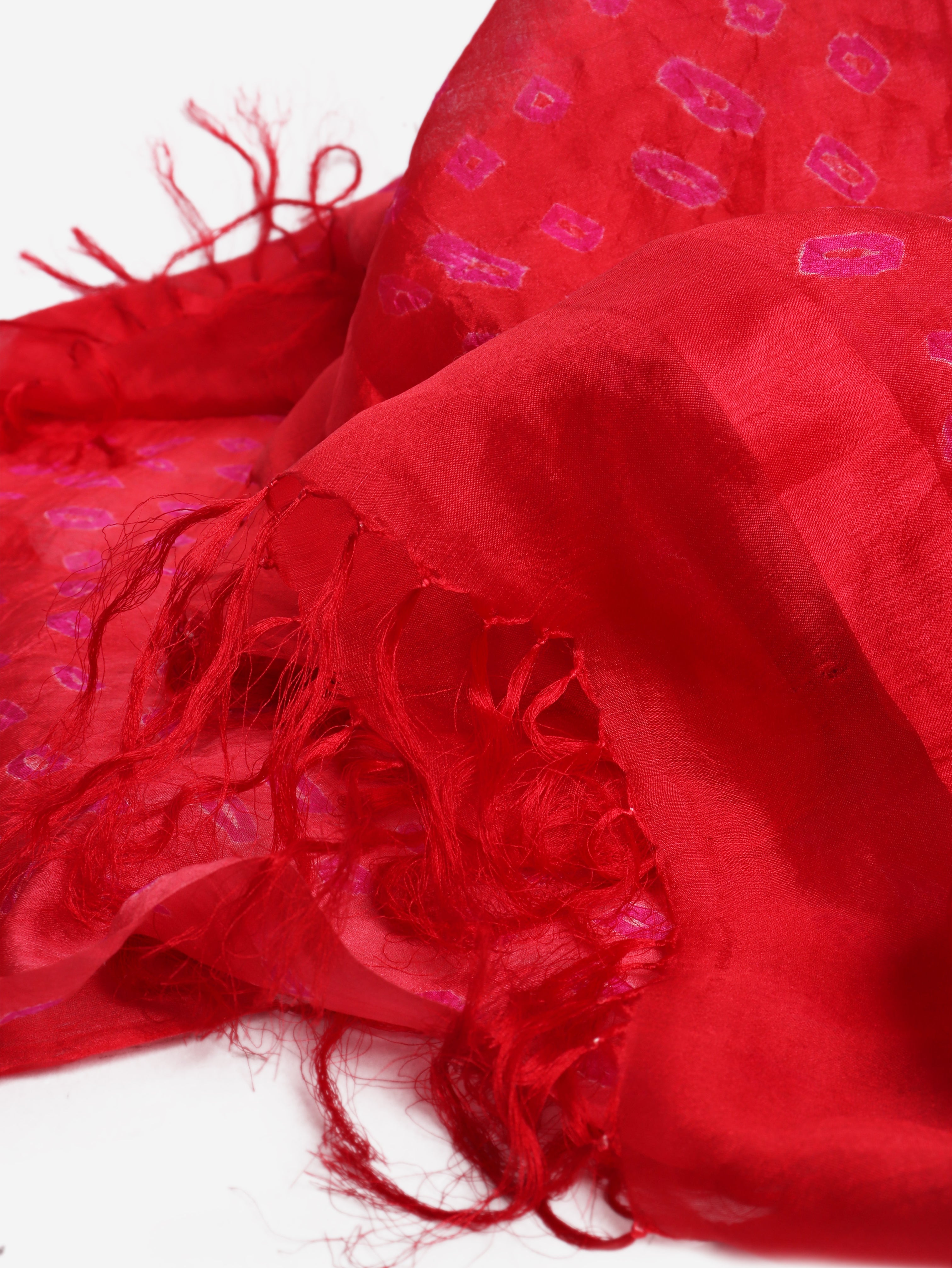 Pink printed scarf