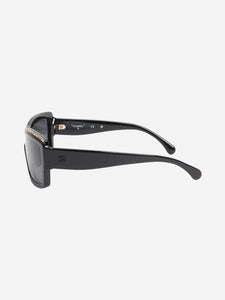 Chanel Black shield sunglasses