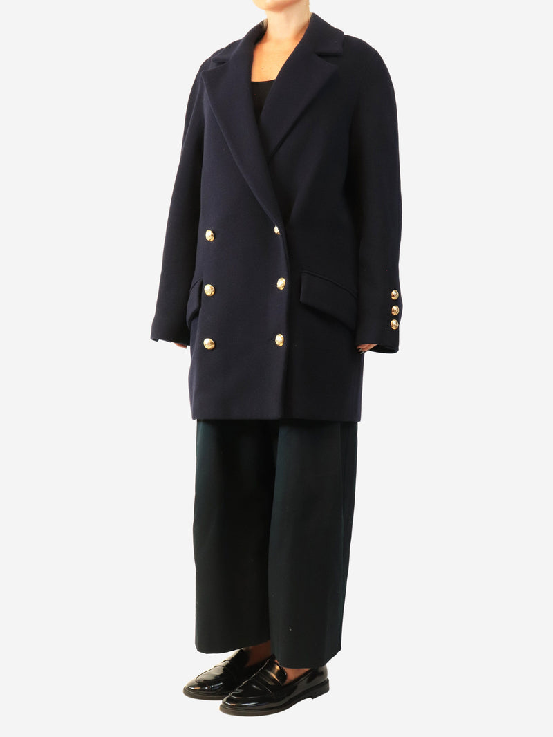 Navy double-breasted peacoat - size UK 10 Coats & Jackets Raey 