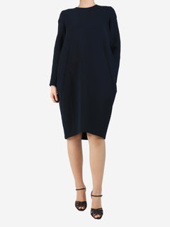 Blue long sleeve midi dress - size UK 14 Dresses Jil Sander 