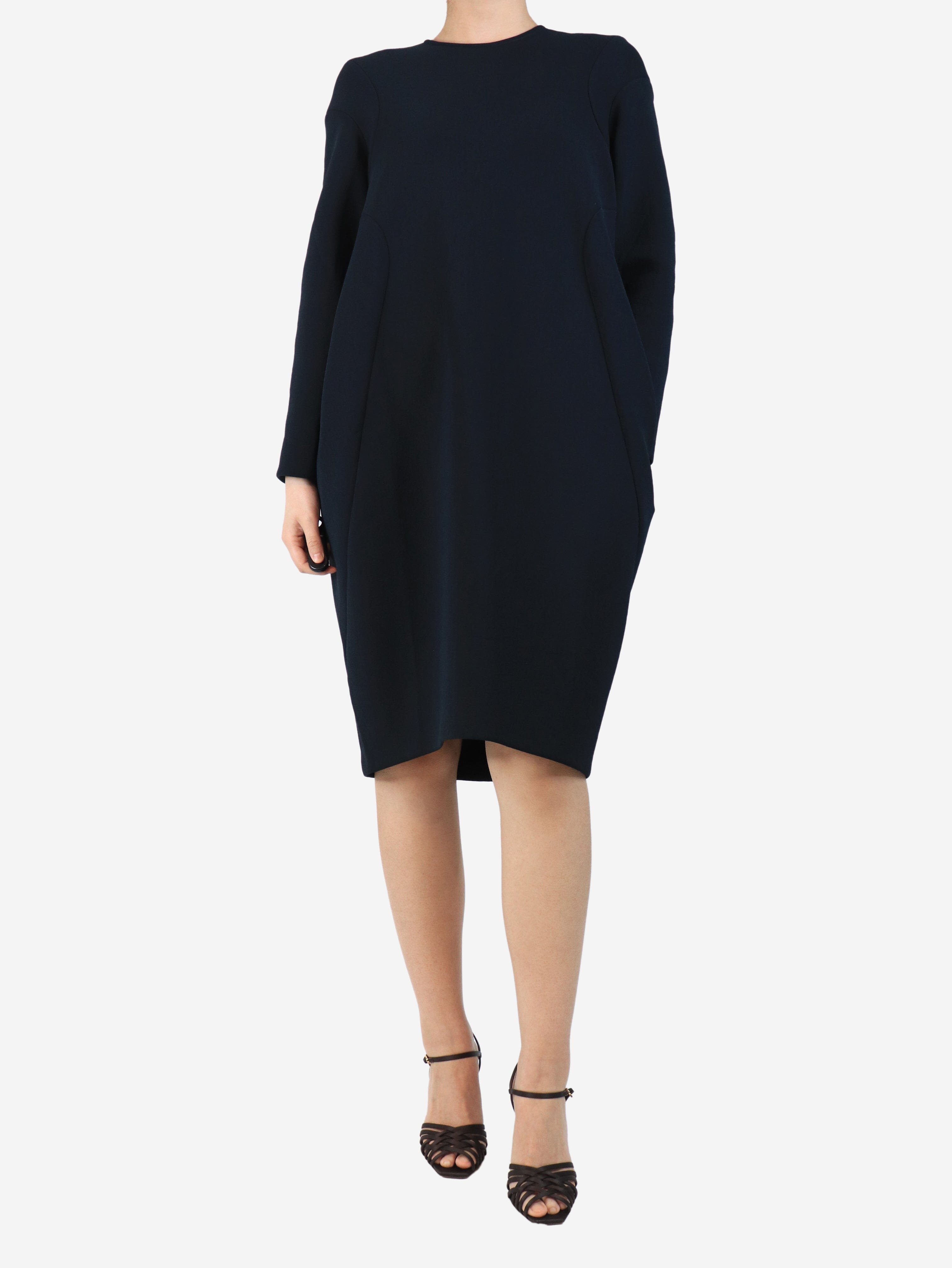 Blue long sleeve midi dress - size UK 14 Dresses Jil Sander 