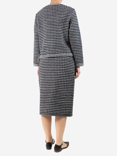 Black jacquard knit cardigan and skirt set - size M Sets Tory Burch 