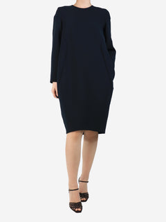 Blue long sleeve midi dress - size UK 14 Dresses Jil Sander 