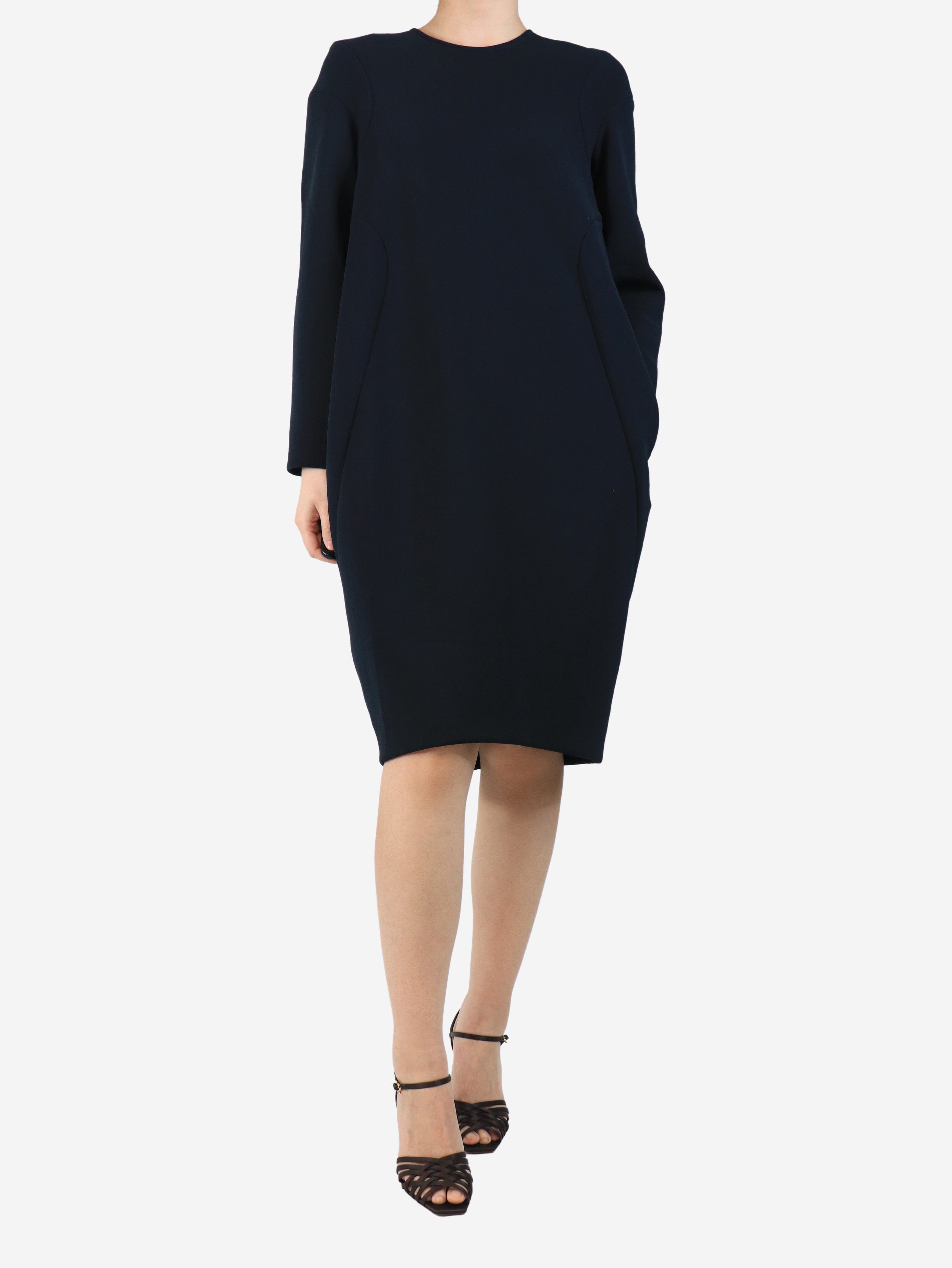 Blue long sleeve midi dress - size UK 14 Dresses Jil Sander 