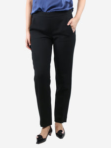 Amanda Wakeley Black tapered trousers - size UK 12