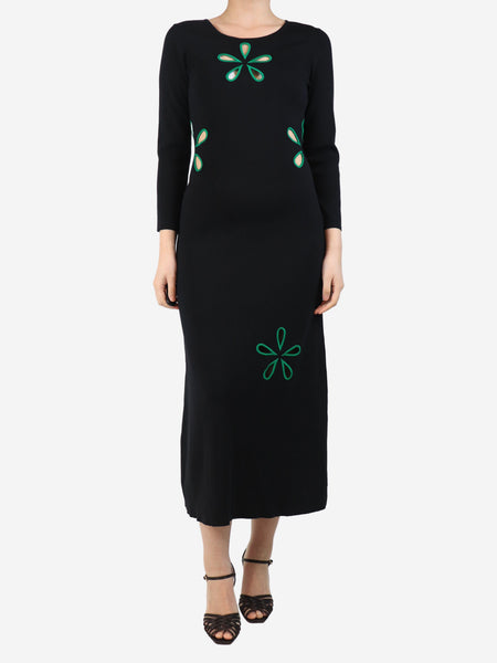 Black cutout midi dress - size UK 8 product image