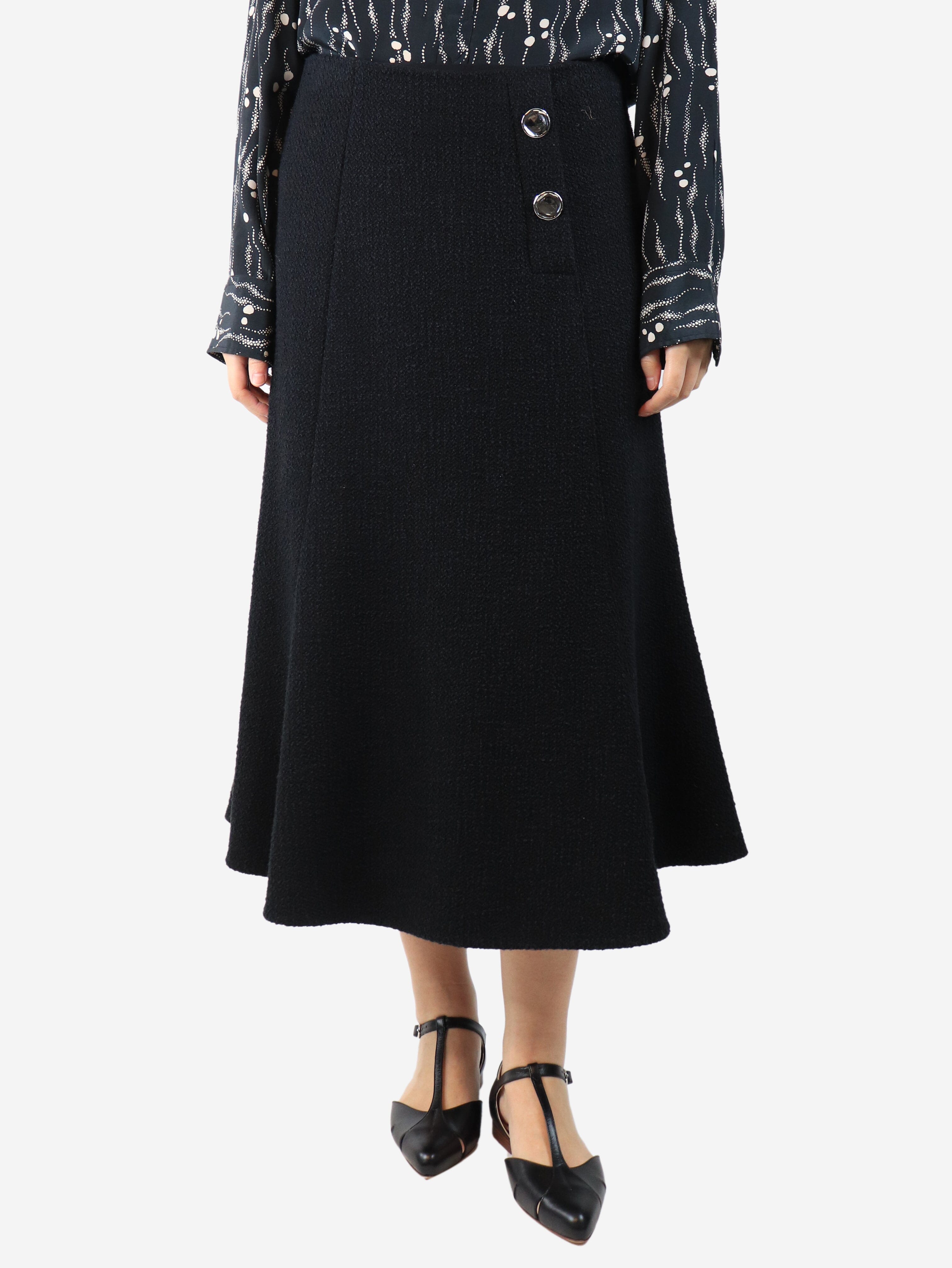 Black tweed midi skirt - size UK 14 Skirts Jason Wu 