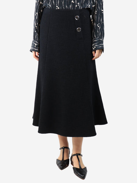 Black tweed midi skirt - size UK 14 product image