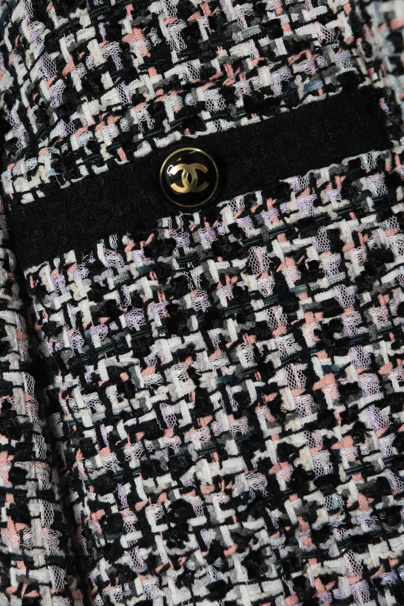 Multicolour tweed jacket - size UK 8