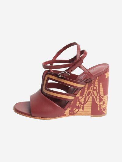 Maroon Klara 100 sandals - size EU 38 (UK 5) Heels Hermes 