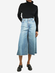 Celine Blue baggy cropped jeans - size UK 6