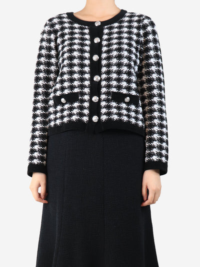 Black houndstooth cardigan - size M Knitwear Veronica Beard 