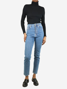 Emilia Wickstead Blue slim-leg jeans - size UK 8