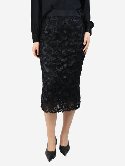 Black lace midi skirt - size UK 10 Skirts Dolce & Gabbana 