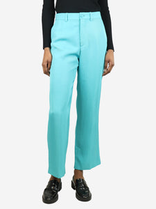 Balenciaga Turquoise straight-leg trousers - size XXS