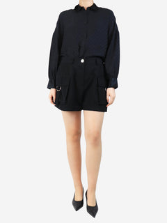 Black wool utility shorts - size UK 18 Shorts Balmain 