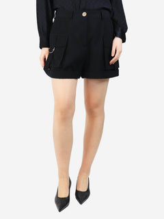 Black wool utility shorts - size UK 18 Shorts Balmain 