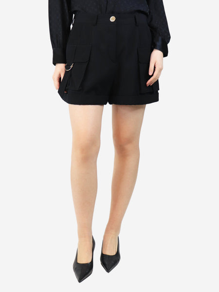 Black wool utility shorts - size UK 18 product image