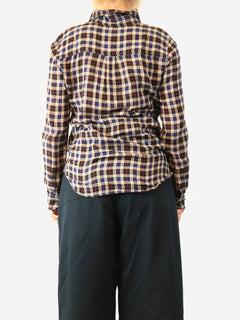 Navy checkered shirt - size UK 10 Tops Isabel Marant Etoile 