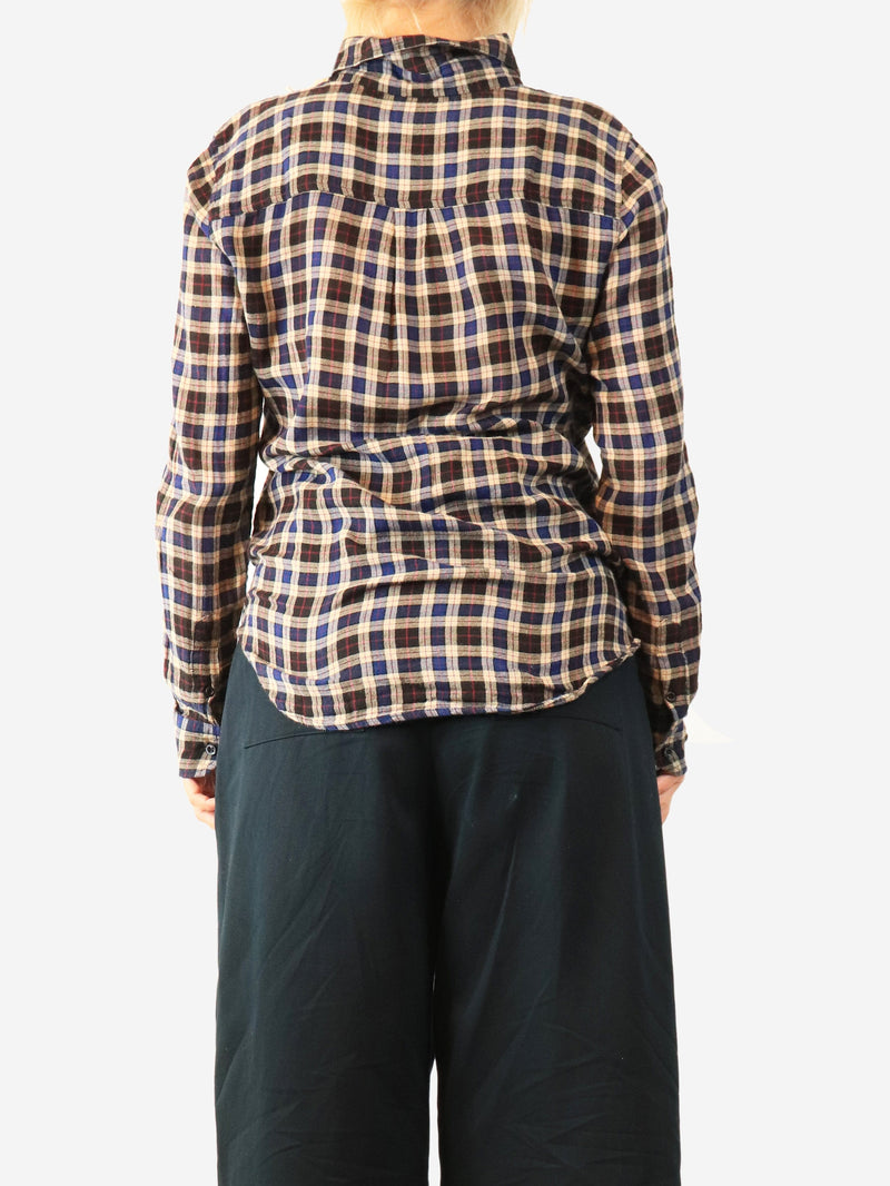 Navy checkered shirt - size UK 10 Tops Isabel Marant Etoile 